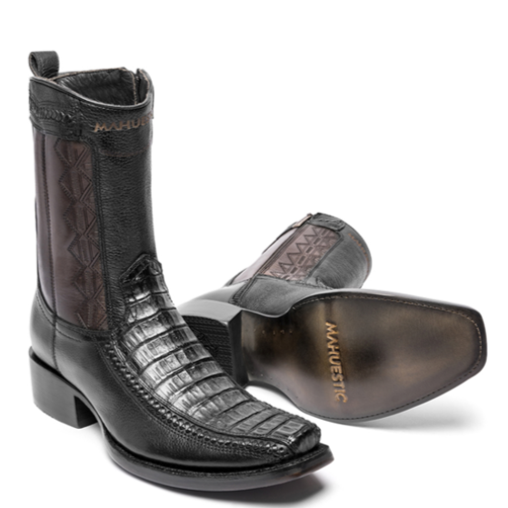 Mahuestic Caiman Dubai Ankle Boot in Black