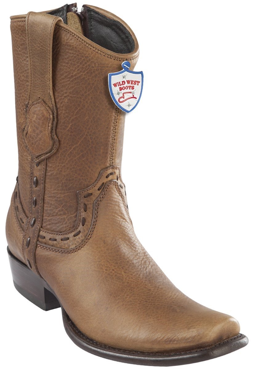 Genuine Leather Rage Ankle Boot in Honey