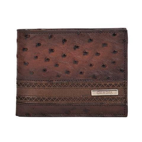 Cuadra Genuine Ostrich Wallet in Chocolate