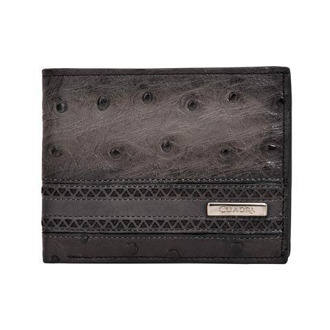 Cuadra Genuine Ostrich Wallet in Gray