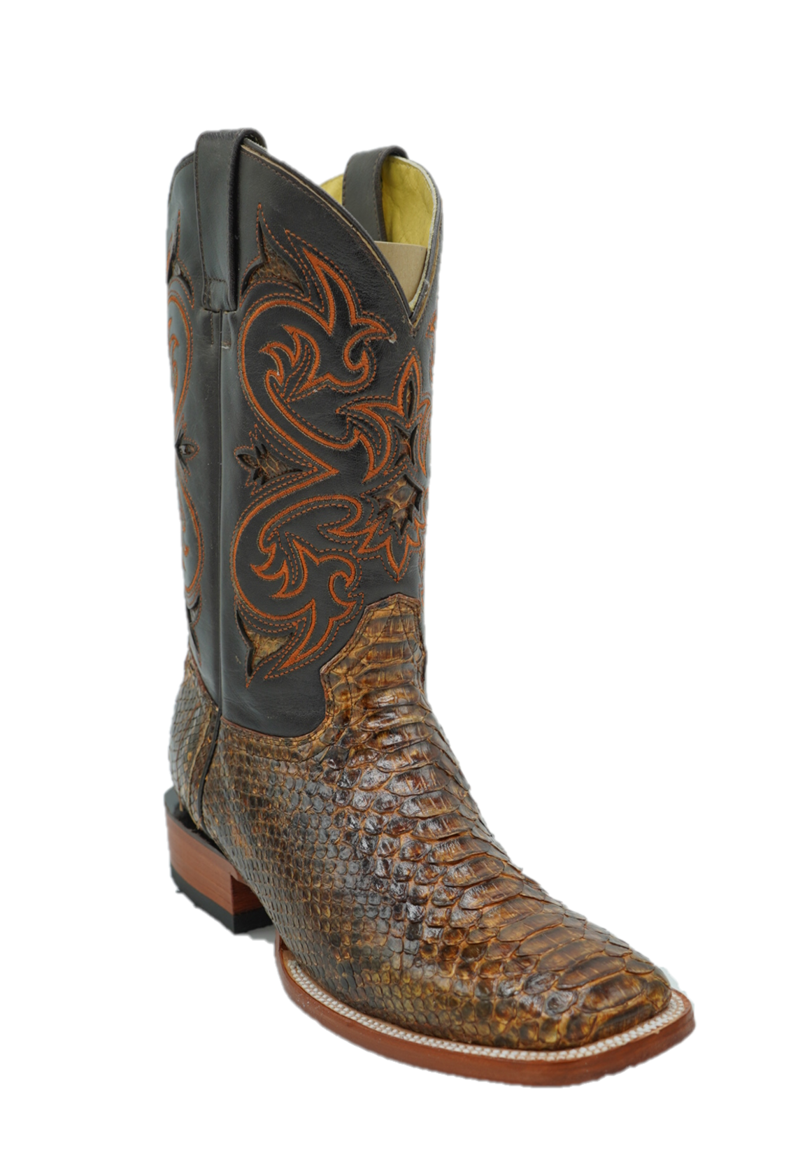 Python Wide Square Toe Boot in Cognac – Nora's Western Wear