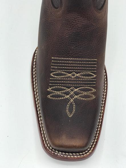 Genuine Leather Square Toe Boot in Rage Walnut