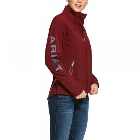 Ariat- Womens New Team Soft-shell Jacket in Burgandy