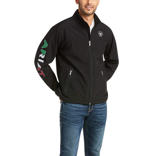 Ariat- Mens Mexico New Team Soft-shell Jacket in Black