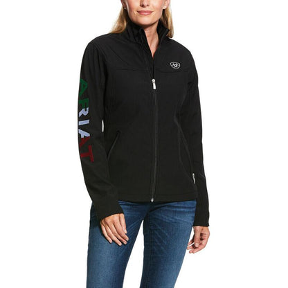 Ariat- Womens Mexico New Team Soft-shell Jacket in Black