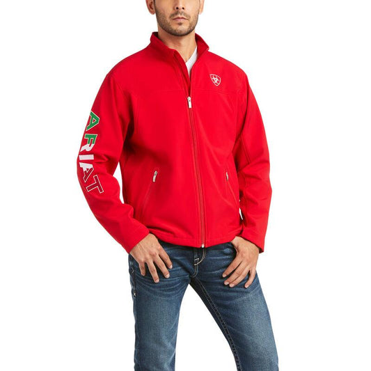 Ariat- Mens Mexico New Team Soft-shell Jacket in Red