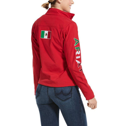 Ariat- Womens Mexico New Team Soft-shell Jacket in Red