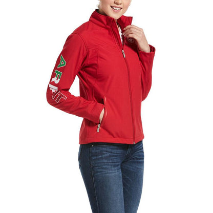 Ariat- Womens Mexico New Team Soft-shell Jacket in Red