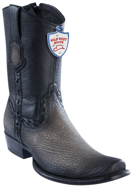 Genuine Shark Ankle Boot in Faded Gray