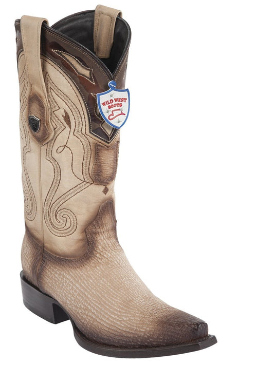 Genuine Shark Snip Toe Boot in Rustic Faded Oryx