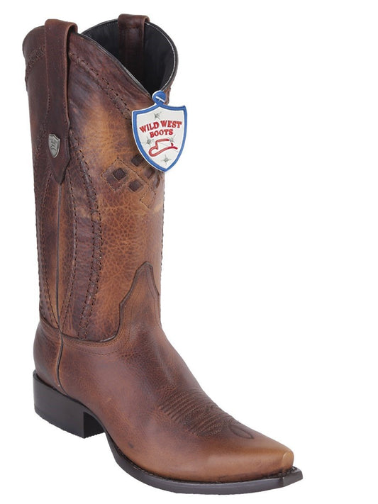 Genuine Leather Rage Snip Toe Boot in Honey