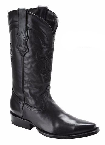 Cuadra Genuine Leather Snip Toe Boot in Black