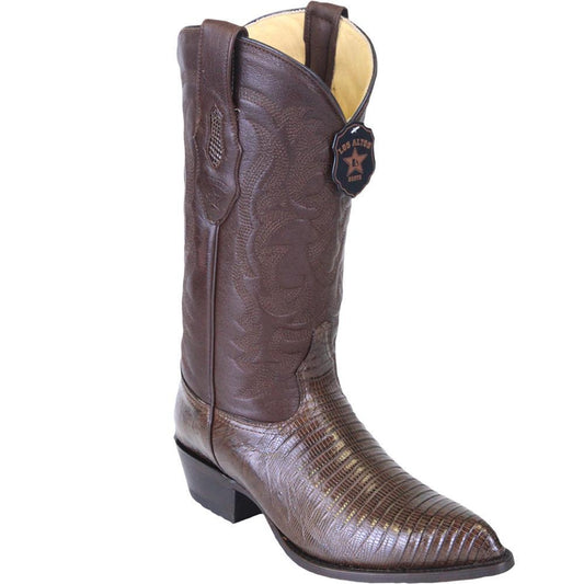 Los Altos Genuine Teju Lizard J Toe Boot in Brown