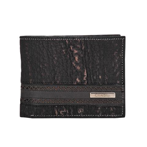 Cuadra Genuine Shark Wallet in Black