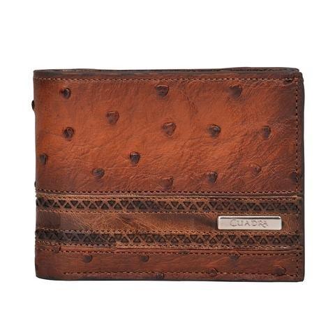 Cuadra Genuine Ostrich Wallet in Honey