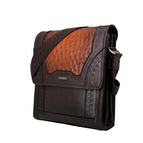 Cuadra Genuine Ostrich Messenger Bag
