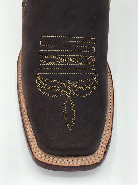 Crazy Grasso Square Toe Boot in Cognac