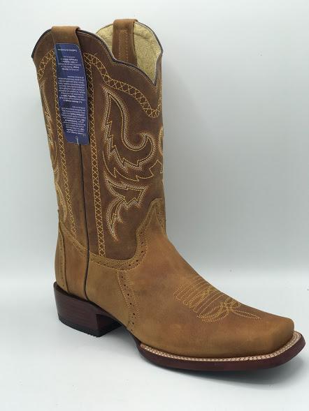 Crazy Grasso Square Toe Boot in Tan