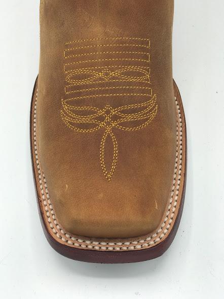 Crazy Grasso Square Toe Boot in Tan