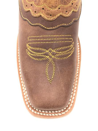 Country Alazan Square Toe Boot in Honey/Tan