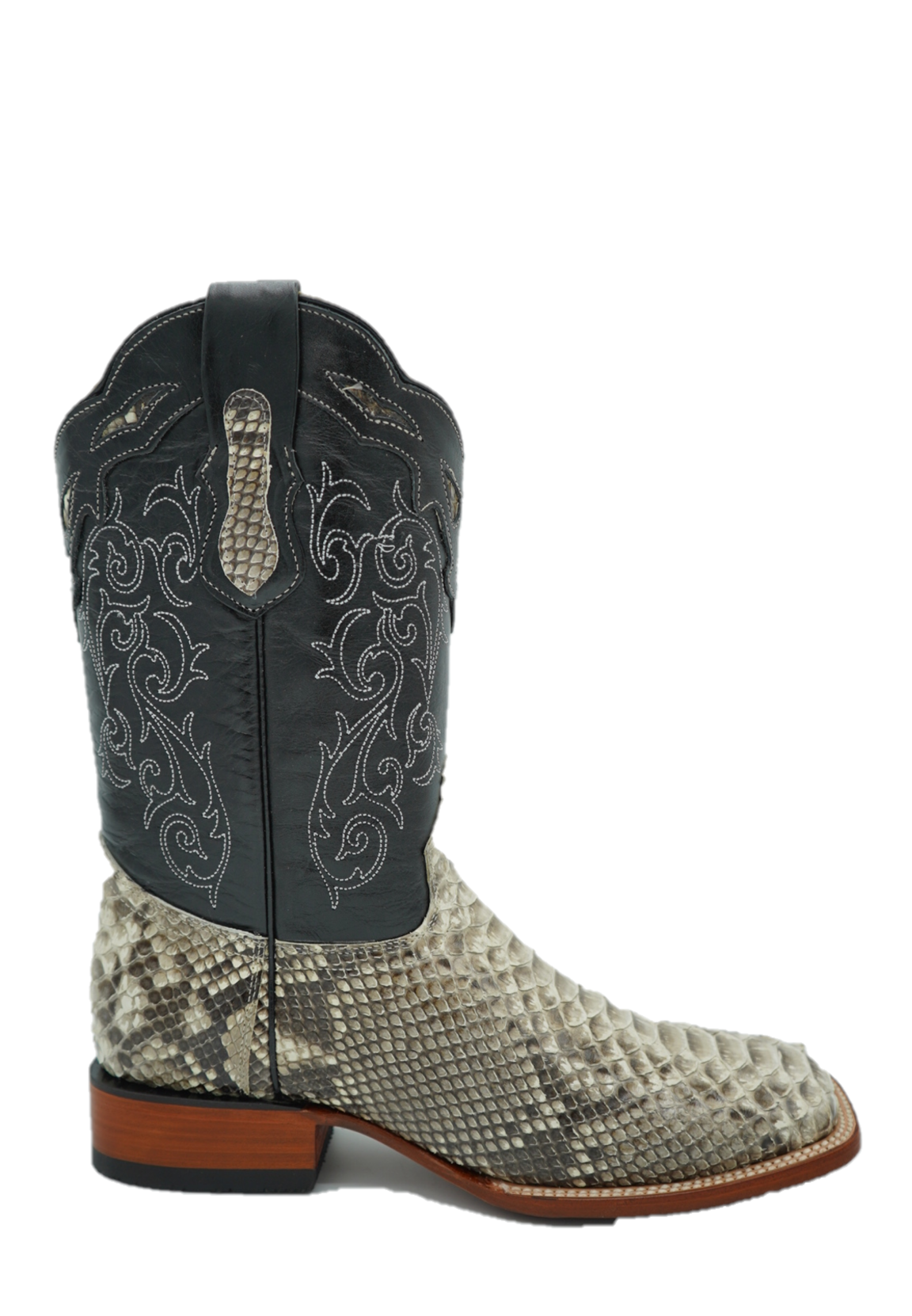Python Wide Square Toe Boot in a Natural Finish – Nora's Western Wear