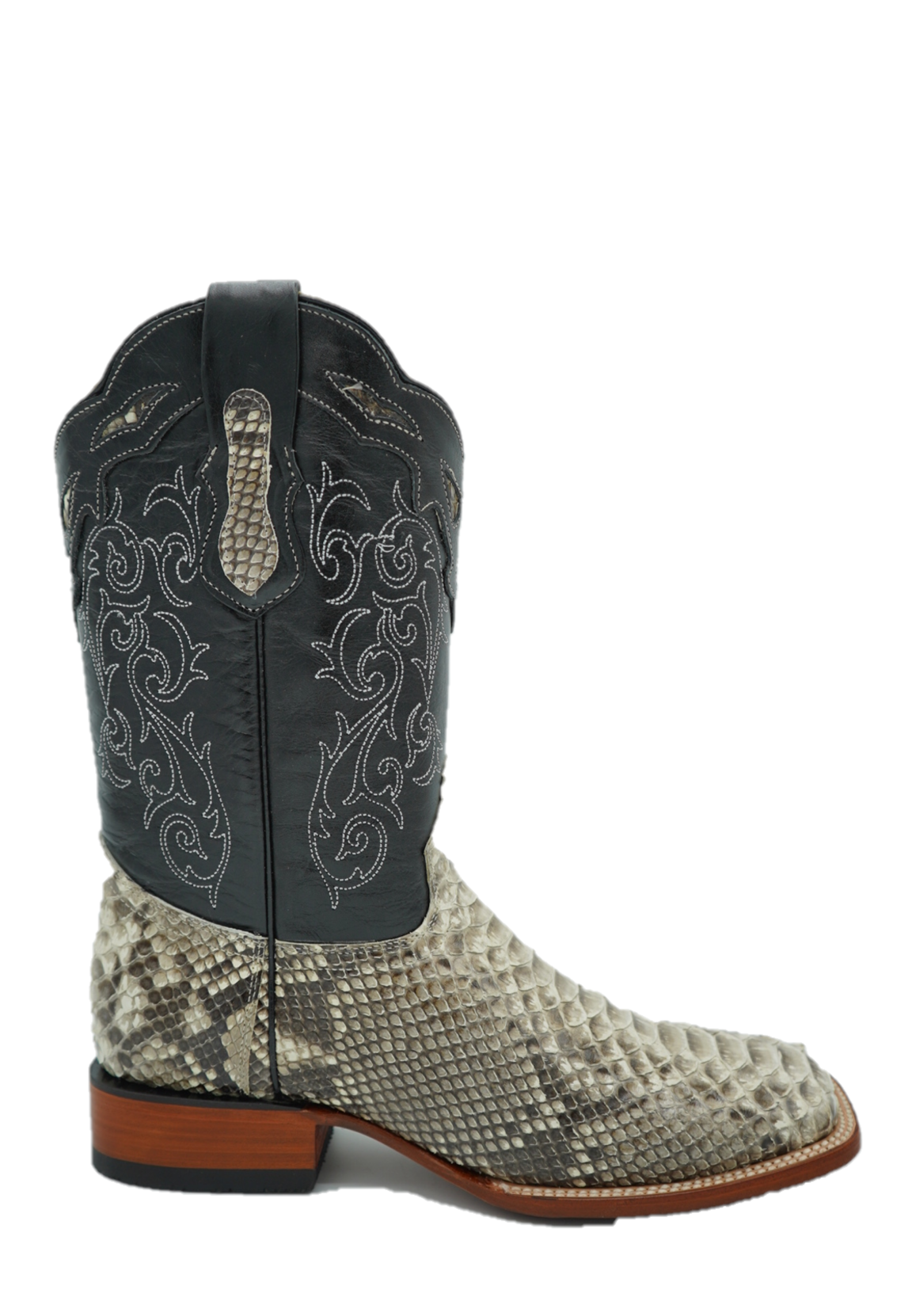 Python Wide Square Toe Boot in a Natural Finish
