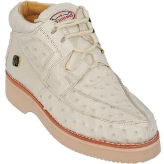 Los Altos Genuine Ostrich Casual Shoe in Bone