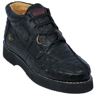 Los Altos Genuine Ostrich Casual Shoe in Black