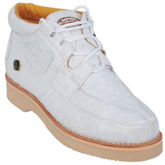 Los Altos Genuine Ostrich Casual Shoe in White